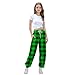 Girls Plaid Casual Sweatpants Comfy Elastic Waist Drawstring Kids Baggy Joggers Pants with Pockets Size 3-14 Years