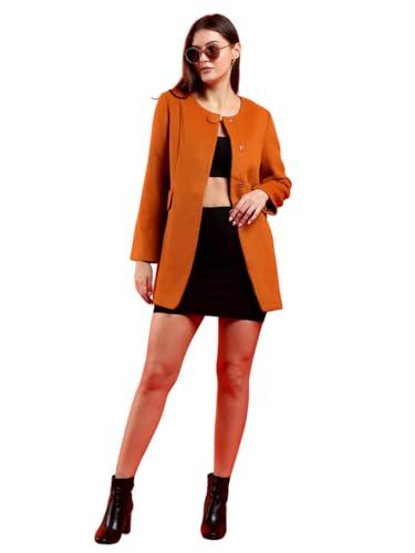 Image of KOTTY Womens Cotton Blend Standard Length Elegant Style Coat - Classic Style with Modern Detailing