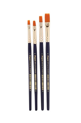 Image of Maped Color'Peps Synthetic Hair Flat Brushes (Set of 4)
