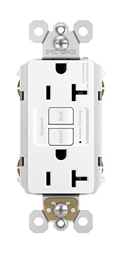 Legrand Radiant 2097WCCD12 20 Amp GFCI Self Test Decorator Duplex Outlet, White (1 Count)