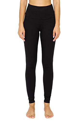 Leggings Depot Womens Hly5 Activeflex 5" Waistband High Waisted Active Leggings Pants (Black, Large) #TOP1