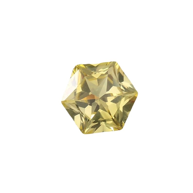 Saphir jaune taillé 8x8mm pour créer votre propre pendentif en joaillerie DIY