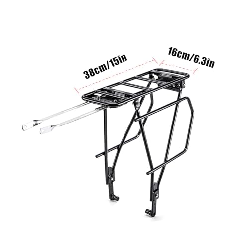 Bastidor de bicicleta ajustable para evitar caídas de carga con soporte de aluminio trasero 2