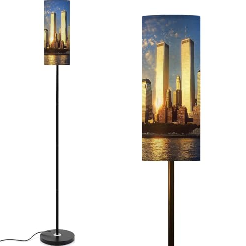 AT5ZR4PD Twin Towers New York Modern Floor Lamp Minimalist Standing