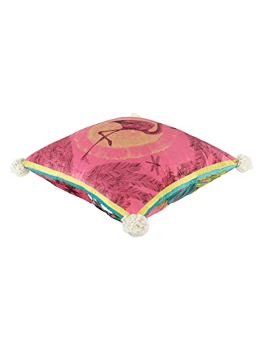 Image of eyda Digital Printed Cushion Covers with Zipper (Pack of 2) 18x18 Inches, Velvet Reversible Pillow Covers, Decorative Throw Cushion Covers, Square Cushion Cover for Sofa, Bed and Home Decor