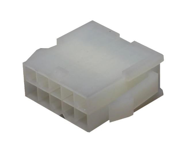 Molex 39-01-2101 Connector Housing, Mounting Ears, UL 94V-2, Mini-Fit Jr. 5559 Series, Plug, 10 Positions, 4.2 mm - Pack of 80