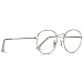 WearMe Pro Metal Frame Round Blue Light Blocking Glasses (Gold)