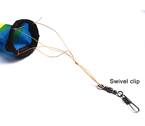 C Comcrosfly Rainbow Kite Tube Tail Outdoor Windsock With Connector, 65-Feet Kite Tail #TOP1