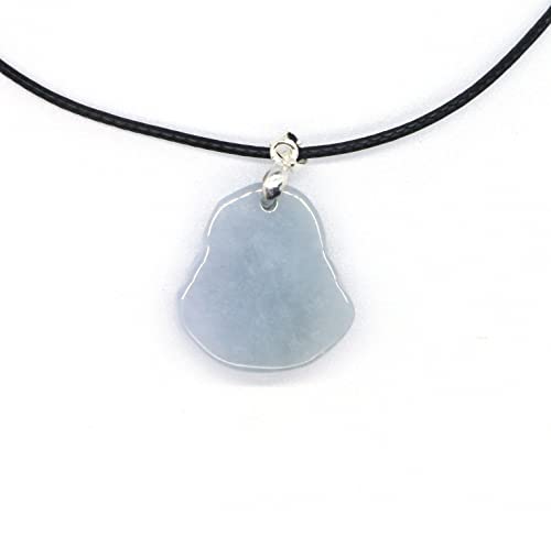 Pendentif en jadéite type A vert clair sculpté en Bouddha Budai