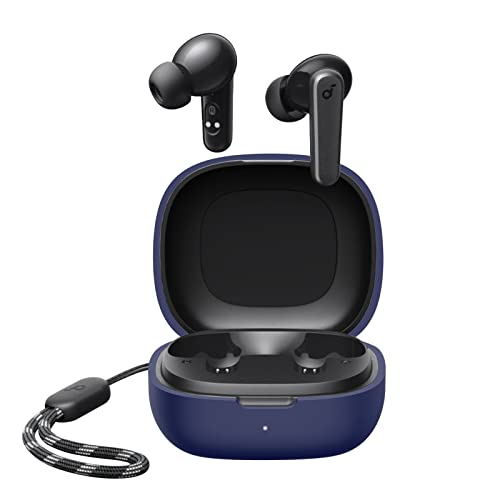 For Anker Soundcore P20i/R50i �P�[�X �S�ʕی�J�o�[ �V���R���P�[�X�y�� �ϏՌ� �h�o �J���r�i�t�� �����h�~ ���E�ȒP ���[�P�[�X(�u���[)