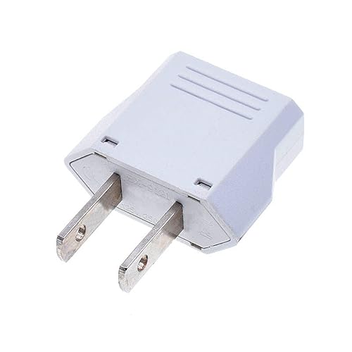 2 Pack of ALINNA US Plug Adapter, EU AU CN to US America Travel Plug Adapter AC Outlet Power Converter White3