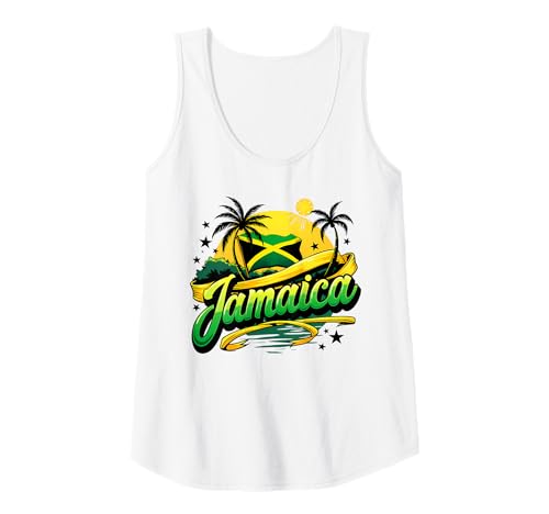 Womens Proud Jamaican Men Women Jamaica Flag Vacation Trip Souvenir Tank Top