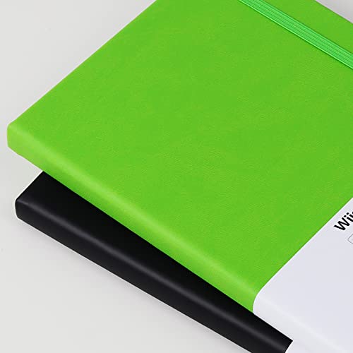 Carnet ligné A5 vert couverture rigide pour journal intime et notes - 4