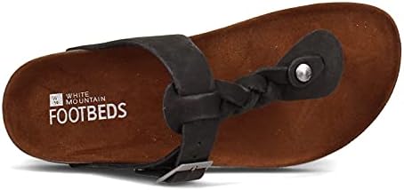 WHITE MOUNTAIN Shoes Handle Women's Flat Sandal, Black/Nubuck, 8 M | Image 5