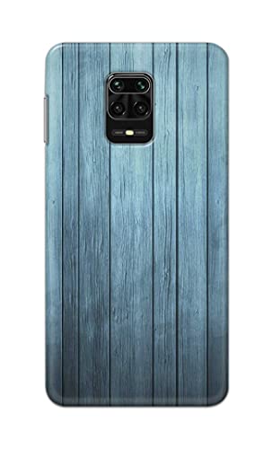 Image of Printed Hard Back Cover Case for Mi Redmi Note 10 Lite Back Cover (Wooden Blue) -702