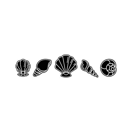 Set de 5 Vinilos Decorativos de Conchas, 8" x 8" miniatura 4
