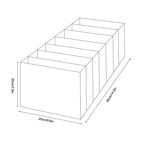 Image of MBW Wardrobe Clothes Organizer Storage Box with 7 Grid Compartments, Foldable Mesh Clothes Organizer for Jeans, T-Shirts, Sweaters & Closet Drawer Storage | Machine Washable Wardrobe Organiser Po1