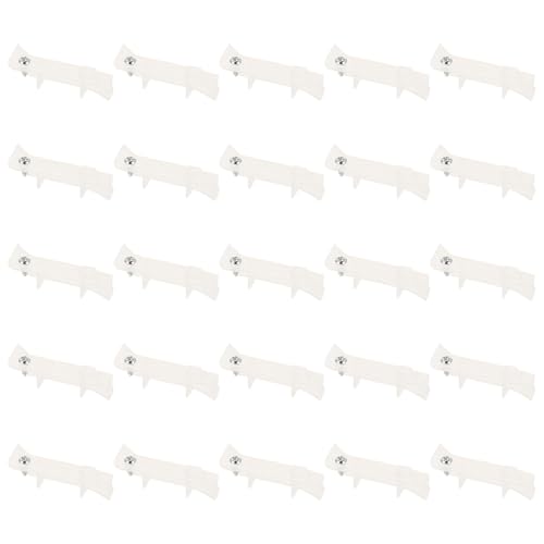 IWOWHERO 25 piezas Hebillas Rotativas para Plafones Accesorios para Lámparas de Techo Cierres Fijos Duraderos para Pantalla de Lámpara Instalación Fácil y Rápida Blanco