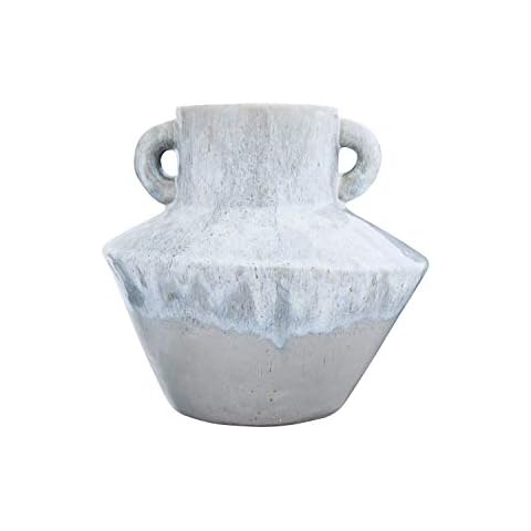 Bloomingville Steingut, mit reaktiver Glasur und vertikalen Griffen, 21 cm hoch Vase Cover