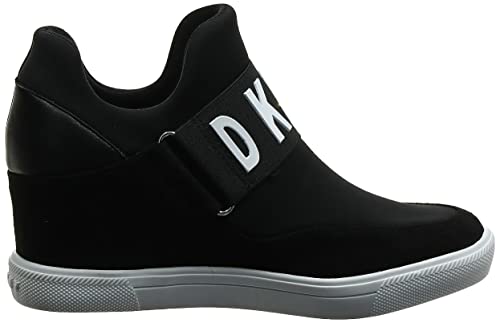 Dkny Womens High Top Slip On Wedge Sneaker, Black Cosmos, 8 Us #TOP7