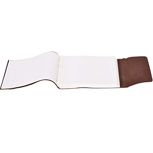 Image of Genuine Leather Journal Writing Notebook Antique Handmade Leather Bound Daily Notepad for Men & Women Unlined Paper Perfect for Gift for Art Sketch Book Travel Diary & Notebooks to Write (Brown)