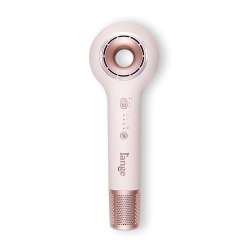 L'ANGE HAIR Axia HaloRing Ionic Hair Dryer | High Speed Professional Blow Dryer for Smooth, Frizz-Free Styles | Lightweight Brushless Motor with Concentrator & Wall Mount | 4 Heat Settings | Blush