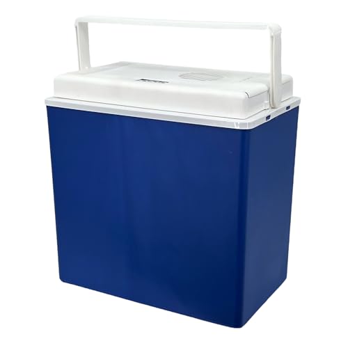 Nevera eléctrica de 30 l – Caja térmica para helado, nevera de camping, nevera de 12 V/230 V para coche, enchufe, autocaravana, portátil, silencioso, enfriador y calor, para viajes y picnic, fabricado