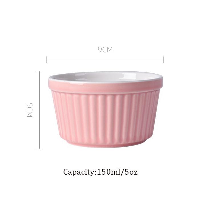 Set 4 Ciotole In Porcellana Bianca Con Doppio Manico – 270 Ml, Adatte A Forno E Microonde, Perfette Per Zuppe, Pasta E Crème Brûlée