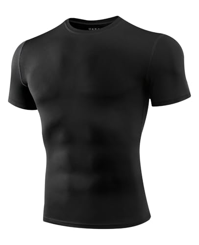 Niksa 1/2/3 Stück Funktionsshirt Herren,Kompressionsshirt Männer Kurzarm Sportshirt Rundhalsausschnitt Atmungsaktiv Laufshirt für Running Workout Fitness A-Schwarz (1 Stück) L Niksa 1/2/3 Stück Funktionsshirt Herren,Kompressionsshirt Männer Kurzarm Sportshirt Rundhalsausschnitt Atmungsaktiv Laufshirt für Running Workout Fitness A-Schwarz (1 Stück) L