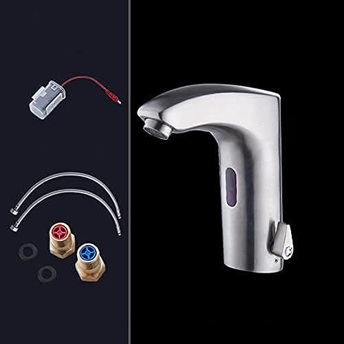 Grifos mezcladores con sensor automáticos para lavabo con acabado oro cepillado 5
