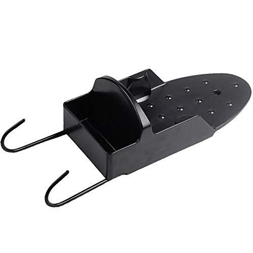 DOLPHY Wall Mounted Iron Board Holder with Steel Hooks (Black)