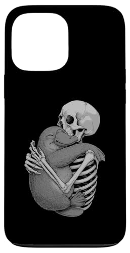 カモノハシ スケルトン ハグ ハロウィン 動物好き スマホケース iPhone 13 Pro Max 用