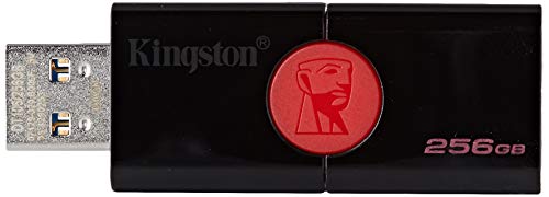 Kingston DataTraveler 106 (DT106/256GB) USB 3.0, Memoria Flash, 256 GB, Negro y Rojo