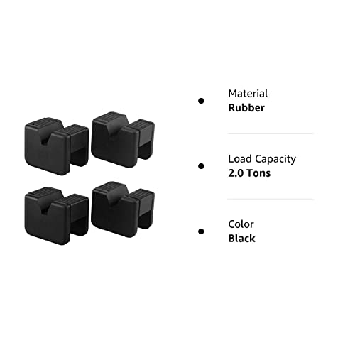 Seven Sparta Jack Pad Adapter For Jack Stand Universal Rubber Slotted Frame Rail Pinch Welds Protector (4 Pcs) #TOP7