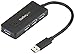StarTech.com 4 Port USB 3.0 Hub SuperSpeed 5Gbps with Fast Charge Portable USB 3.1 Gen 1 Type-A Laptop/Desktop Hub - USB Bus Power or Self Powered for High Performance Mini/Compact (ST4300MINI), Black
