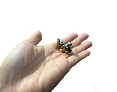 Estatua decorativa perro Feng Shui bronce mini miniatura 3