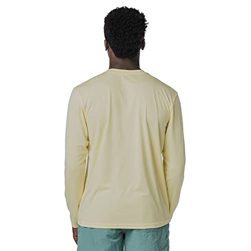 Vapor Apparel Men's Outdoor Upf 50+ Long Sleeve T-Shirt, Uv Sun Protection For Fishing, Running, Hiking, Xl, Pale Yellow #TOP1