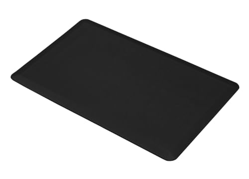 CapitanCasa Alfombra de cocina antideslizante, rectangular, de Memory Ultrasoft, color liso, mod. Giulia, 44 x 240 cm, color negro