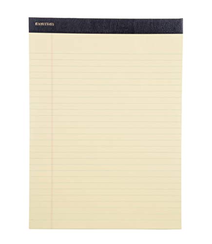 Image of Mintra Office Canary Legal Pads - Premium Quality Heavyweight Paper With Micro-perforated sheets, Smooth-lined paper, Ideal for Office Tasks, Assignments or Notes, Meetings, and Journaling, 6 pack WIDE RULED, Yellow Paper, Premium Writing Pad, 8.5 inchx11 inch