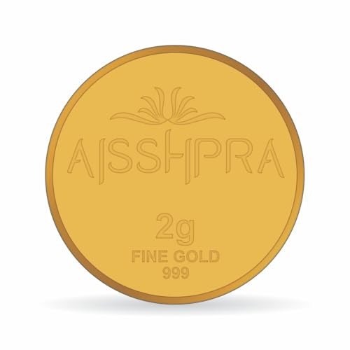Aisshpra 24K (999) Gold Coin | Bar, Bullion | Certified Purity with Gift Box | Ideal for Diwali, Dhanteras, Akshaya Tritiya, Wedding Gifting & Investment