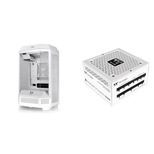 Image of Tower 300 Snow Micro-ATX Case & 1050W 80+ Gold Full Modular ATX 3.0 Power Supply Bundle