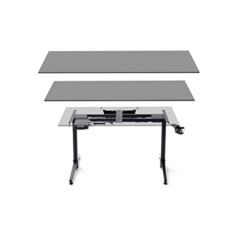 Robas Lund Schreibtisch Gestell elektisch höhenverstellbar DX Racer 7 Gaming Tisch Untergestell, Schwarz, BxHxT 140 x 73-123 x 40 cm Cover