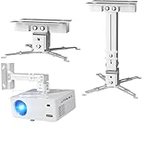 Suporte Teto/Parede Projetor Multimidia Com Extensor Regulagem de 43 á 63cm Com Ajuste de Ângulo (Branco)