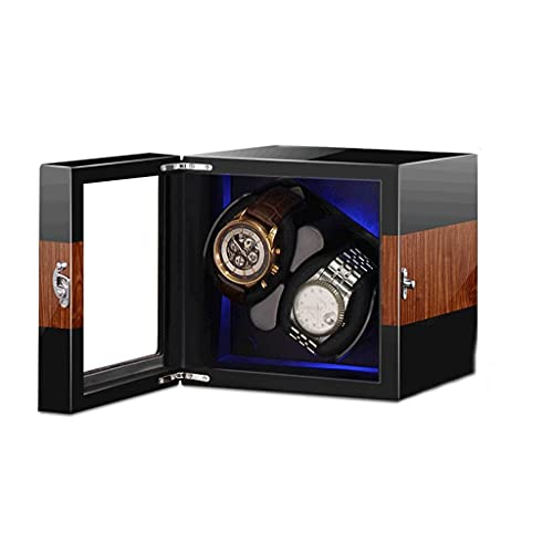 Enrollador de relojes para mesita de noche con adaptador de corriente y cuero suave
