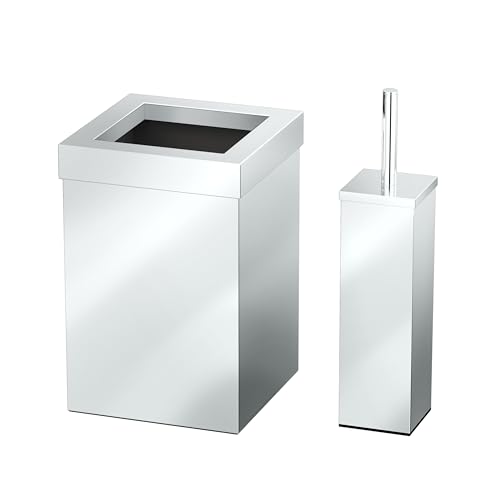 Set de basurero cuadrado pequeño de acero inoxidable 3 gal