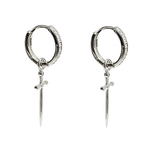 Boucle d'oreille chic en argent sterling au design mode et raffiné
