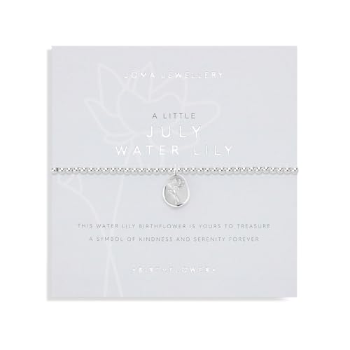Joma Jewellery A Little July Water Lily Birthflower Bracelet from