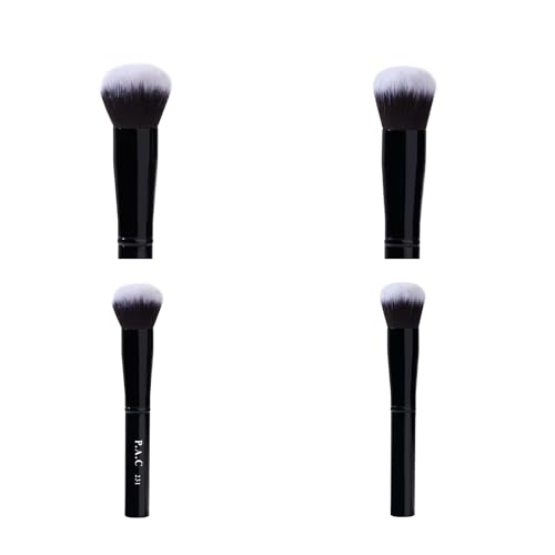 Image of PAC Foundation Blending Brush 231 | Synthetic Bristle Makeup brush | Face Brush for Cream, Liquid And Powder Formulation | Medium Coverage Application | Black - 1 Brush