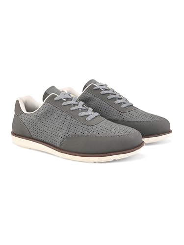 Image of San Frissco Men's Perforated Sneaker Casual Lace-Up Shoes | Soft Cushioned Footbed with TPR Sole | Comfortable and Trendy Casual Shoes for Office and College