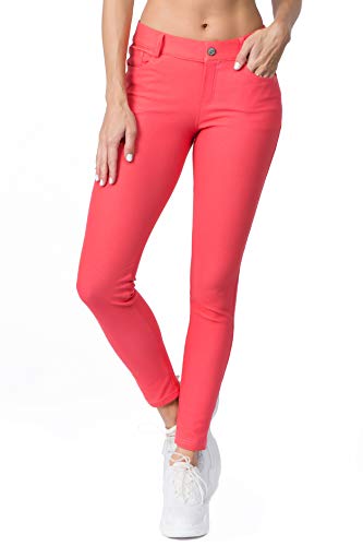 Image of YELETE Women's Basic Five Pocket Stretch Jegging Tights Pants